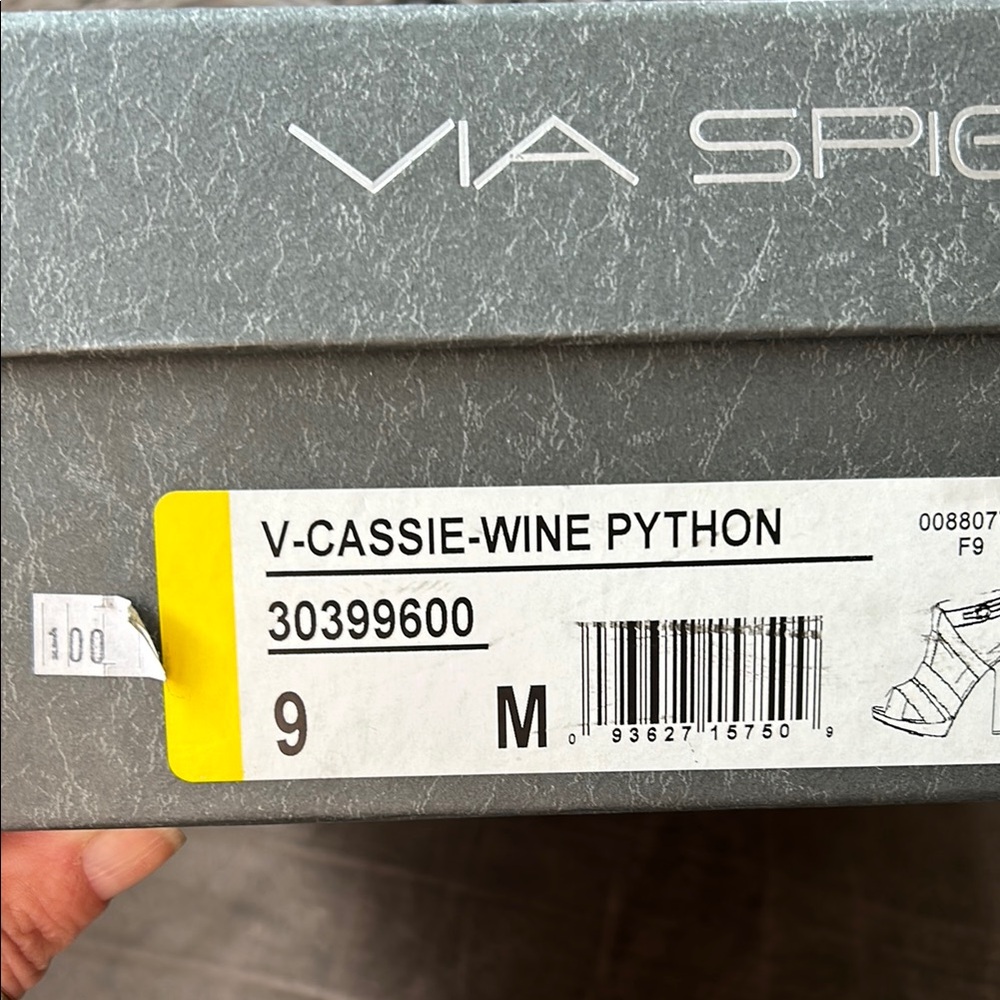 Via Spiga V-Cassie Wine Python Heels